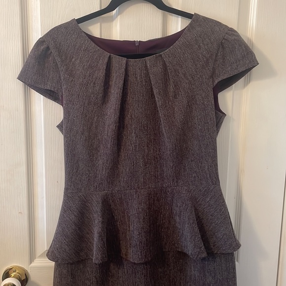 Plum Peplum Dress - Picture 2 of 4